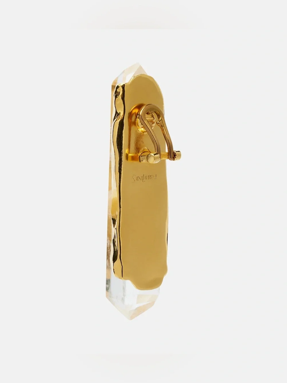 Saint Laurent Obelisk Embellished Clip-On Earrings